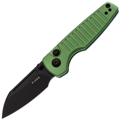 Складной нож Kizer Parakeet, сталь Nitro-V, рукоять зелёный алюминий