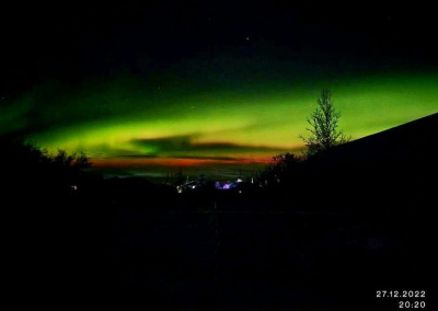 Фотофакт: предновогоднее северное сияние в Верхнеколымске / ЯСИА   
