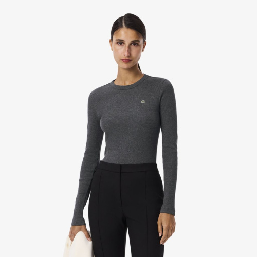 Женская футболка Lacoste Slim Fit с длинными рукавами