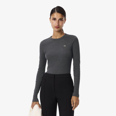 Женская футболка Lacoste Slim Fit с длинными рукавами