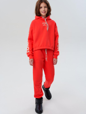 Комплект трикотажный для девочек: толстовка, брюки