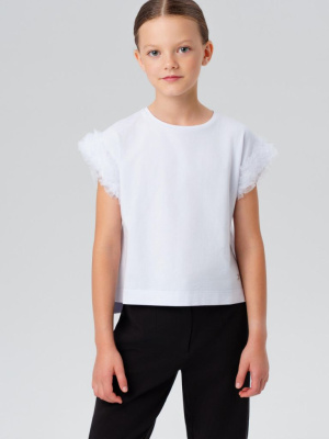 Фуфайка трикотажная для девочек (футболка)