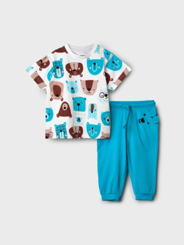 Комплект детский трикотажный для мальчиков: джемпер (футболка), брюки