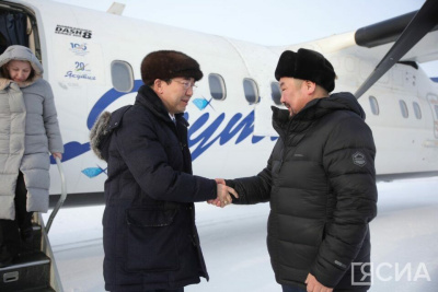 Глава Якутии работает в Олекминском районе / ЯСИА  Олекминский Республика Саха (Якутия)