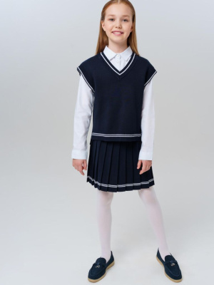 Комплект трикотажный для девочек: кардиган, юбка