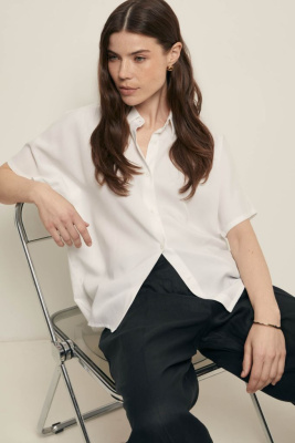 Блузка из тенселя с коротким рукавом