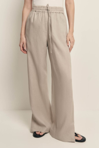 Брюки изо льна на резинке