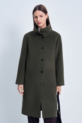Пальто из шерсти и шелка