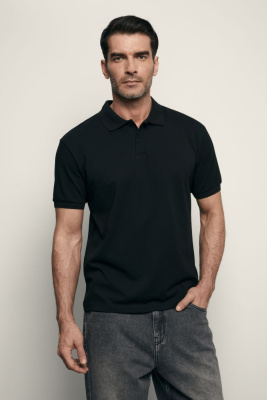 Базовое поло из хлопка прямого силуэта