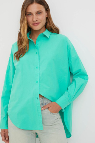 Рубашка из хлопка свободного силуэта