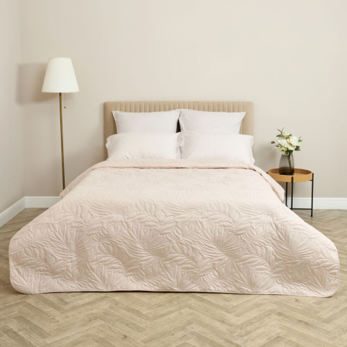 Покрывало Fogliare, серо-бежевое