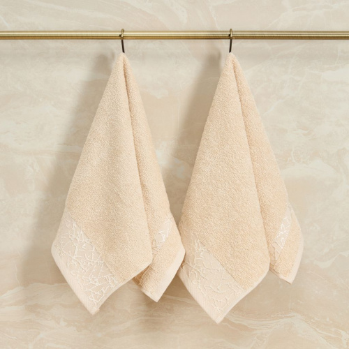 Комплект махровых полотенец Rugiada, бежевый