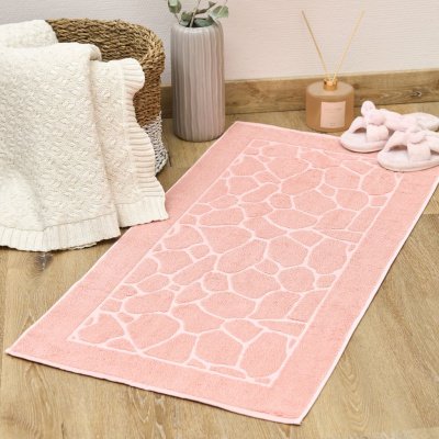 Коврик махровый Acate, розовый