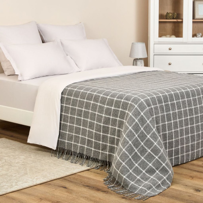 Плед Quadrato grande, серый