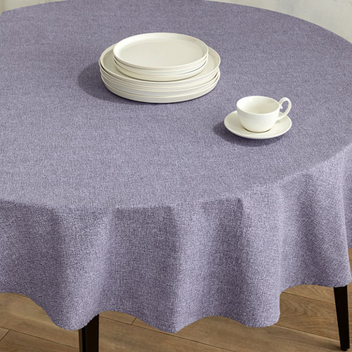 Скатерть круглая Fogliame фиолетовая