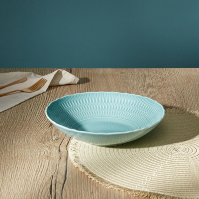 Тарелка Brezza dal mare глубокая, голубая