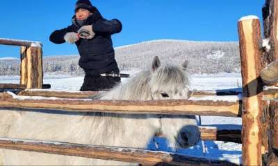 Коневод Дугуйдан Винокуров достиг на лошадях Магаданской области / Айаал Аргунов   