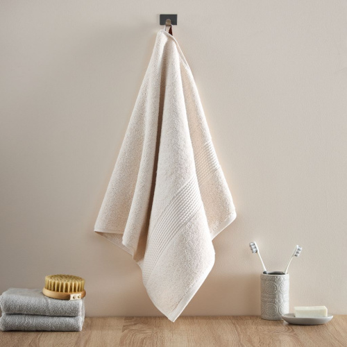 Полотенце махровое Favo, бежевое