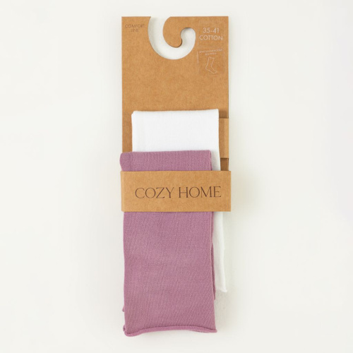 Носки Жаклин, сирень/белые