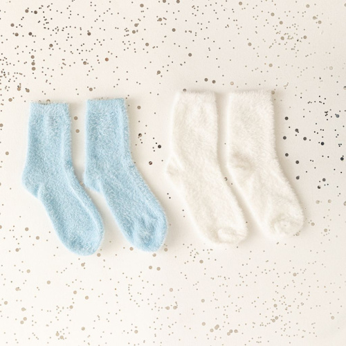 Носки Лагуна, белые/голубые