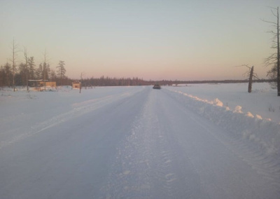 Восстановили проезд на участке автозимника в Кобяйском районе / ЯСИА   