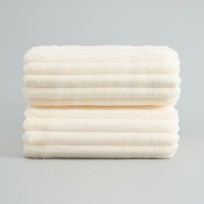 Плед Soft strip, молоко