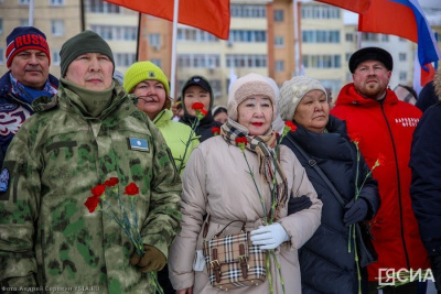 В Якутске отметили день воссоединения Крыма и Севастополя с Россией / ЯСИА Якутск Якутск Республика Саха (Якутия)