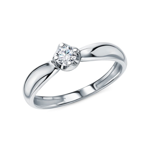 Платиновое кольцо с бриллиантами природными