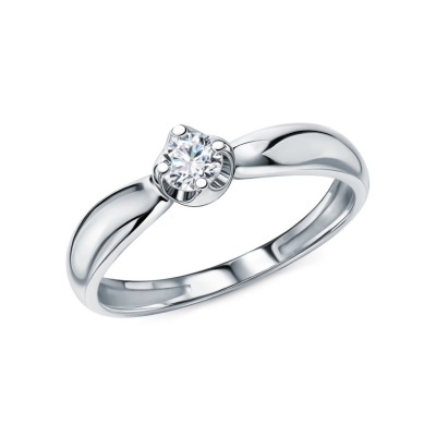 Платиновое кольцо с бриллиантами природными