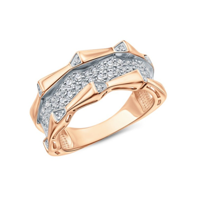 Золотое кольцо с фианитами