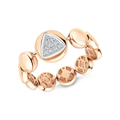 Золотое кольцо с фианитами