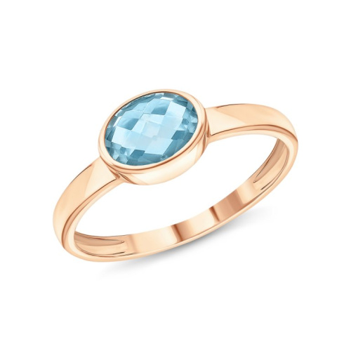 Золотое кольцо с топазами природными