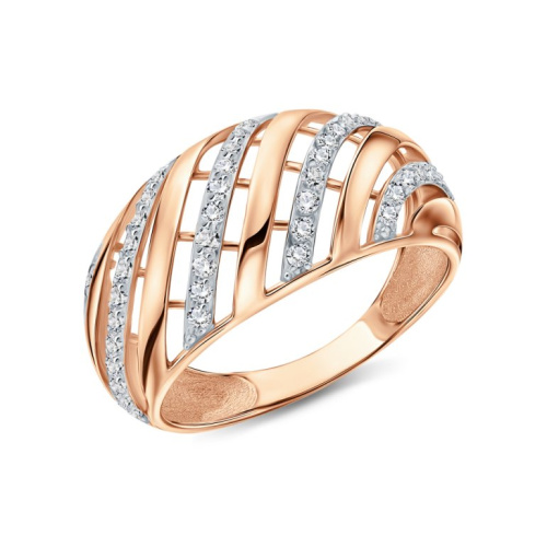 Золотое кольцо с фианитами