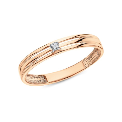 Золотое кольцо с фианитами