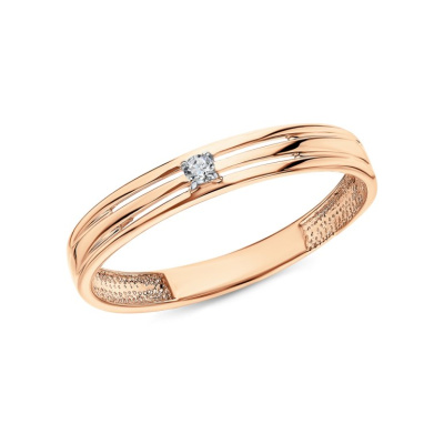 Золотое кольцо с фианитами