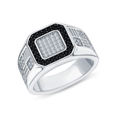 Серебряное кольцо с фианитами