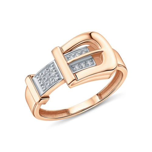 Золотое кольцо с фианитами