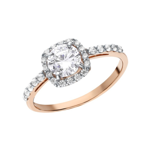 Золотое кольцо с фианитами