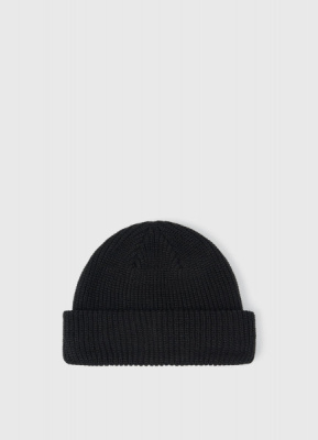 Шапка-бини с отворотом, Черный