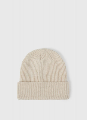 Шапка с отворотом, Бежевый