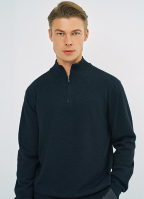 Джемпер из пряжи с шерстью, Синий