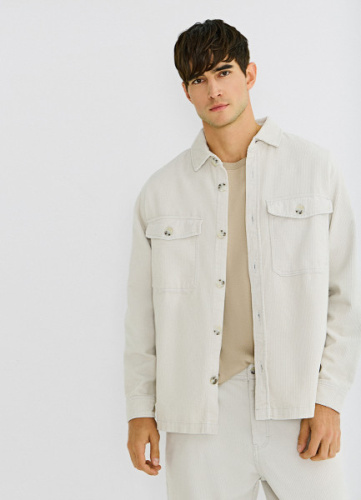 Рубашка из вельвета, Белый