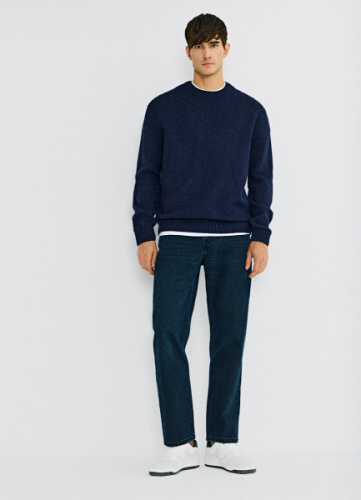 Прямые джинсы, Синий