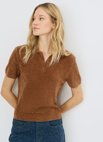 Джемпер с коротким рукавом, Оранжевый