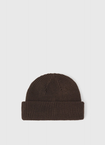 Шапка-бини с отворотом, Коричневый