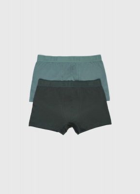 Базовые трусы-транки, 2 шт., Зеленый