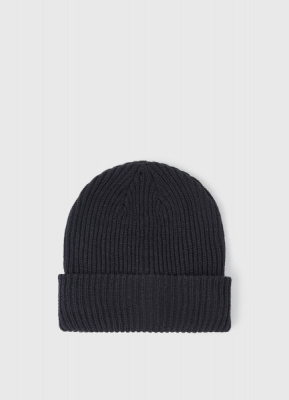 Шапка с отворотом, Синий