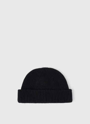 Шапка-бини с отворотом, Черный