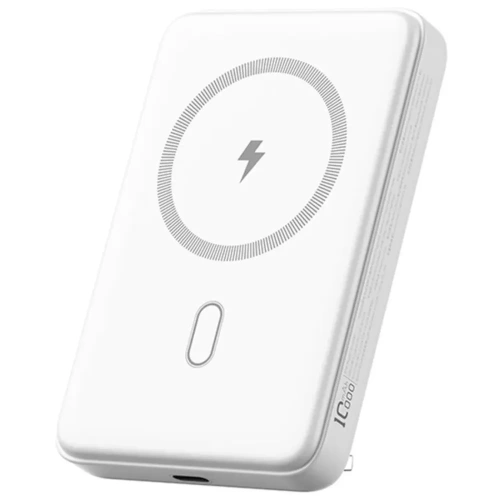 Внешний аккумулятор WiWU Wi-P043 MagSafe 10000mAh с подставкой (белый)