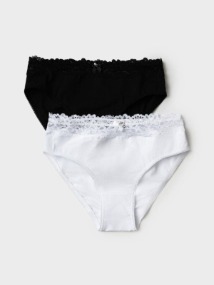 Трусы трикотажные для девочек, 2 шт в комплекте